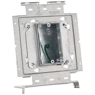 Nvent Caddy PK4DV1 | Box Mounting Plate w/Far Side Support on Stud Assy, 4" Box, 1 Gang Adj Mud Ring
