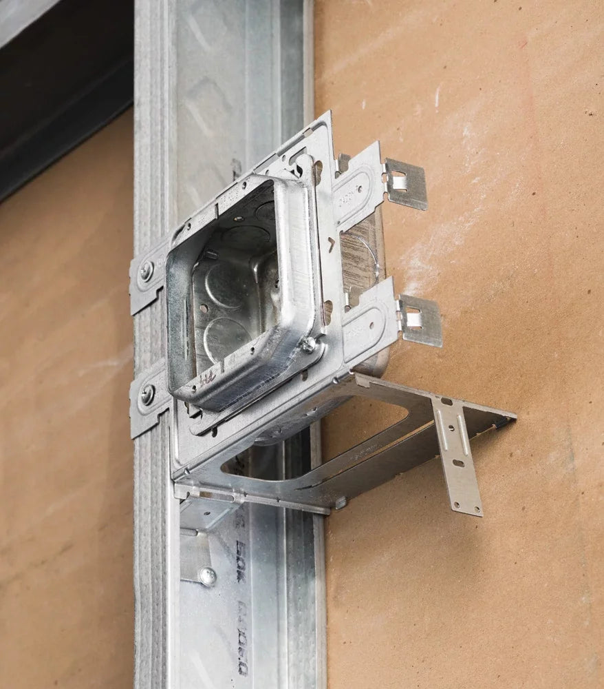 Nvent Caddy STS2346 | Snap to Stud Electrical Box Bracket, 2 1/2", 3 5/8", 4", 6" Wall Depth, 4", 4 11/16" Box