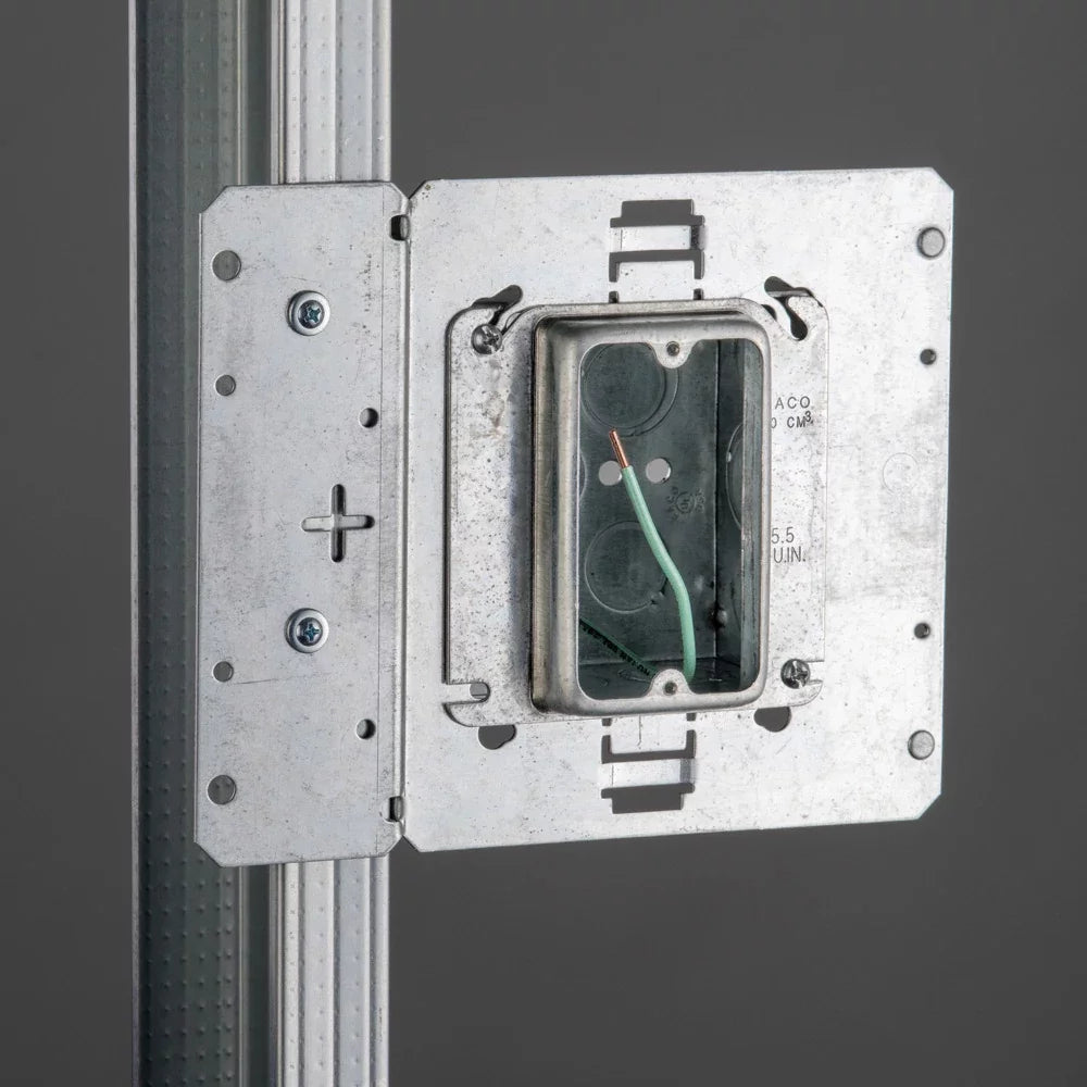 Nvent Caddy UMP1M6 | UUM Bracket on Stud Assembly, 4 11/16" Box, 2 Gang 3/4" Deep Mud Ring