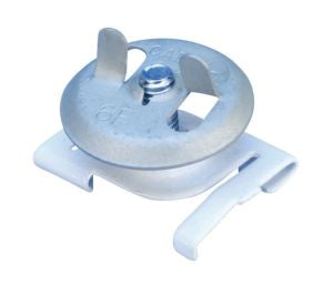 Nvent Caddy 4G162WH | 4G16 Twist Clip With Wing Nut, Spring Steel, Painted, White, 2" Screw