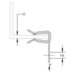Nvent Caddy 4H58 | Hammer-On Flange Clip, Side Mount, Spring Steel, Armour, 5/16"-1/2" Flange
