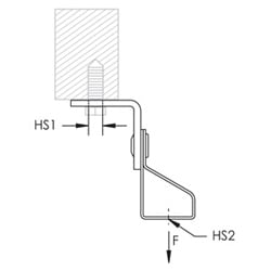 Nvent Caddy 4TIB | Thread Install Rod Hanger With Angle Bracket, 0.25" Hole 1, Plain, 0.25" Hole 2, Threaded