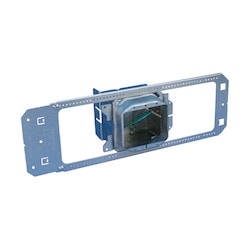 Nvent Caddy A1BF4G | All-In-One Between-Stud With Removable Mud Ring, Single Box, 2 Gang, With Ground, 1 1/4" Drywall, 3 5/8"