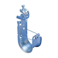 Nvent Caddy CAT21HPBC200B | Nvent Caddy Cat Hp J-Hook With Bc200 Beam Clamp, Swivel, 1 5/16" Dia, 1/2" Max Flange