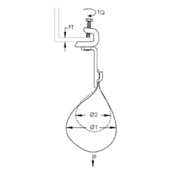 Nvent Caddy CAT425BC200 | Cat 425 Adjustable Cable Support With Bc200 Beam Clamp, 4", 6" Dia