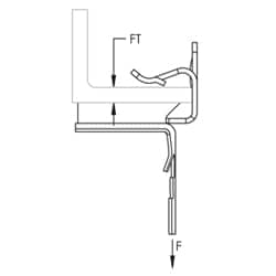 Nvent Caddy CATHP58 | Nvent Caddy Cat Hp J-Hook Clip To Hammer-On Flange Clip, Swivel, 5/16"-1/2" Flange