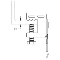Nvent Caddy CATHPBC | Nvent Caddy Cat Hp J-Hook Clip To Bc Beam Clamp, 1/8"-1/2" Flange