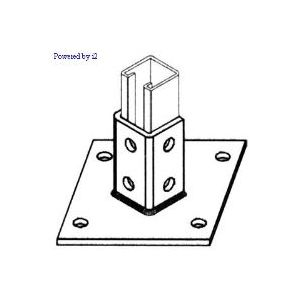 Nvent Caddy P110000EG | 45 Post Base For Strut Type A, Eg, 6" X 6" X 3.5"