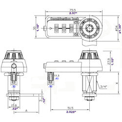 Olympus Lock Inc 7440L | Combi-CAM Ultra, 1-1/8", MK Over