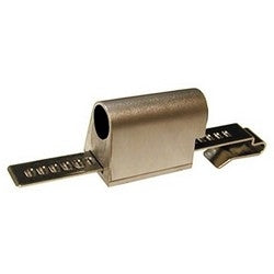 Olympus Lock Inc 829R-LC 26D | Sliding Door Ratchet Lock, Die-Cast Zinc, Satin Chrome Plated, Without Cylinder, For Bypassing Sliding Door