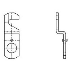 Olympus Lock Inc DCNP-100-HC1 | Door Lock Cam, Hook, 1-1/2" Length, 5/16" Offset, For 3/4" Diameter DCN/DCR/B7 Series Cam Lock