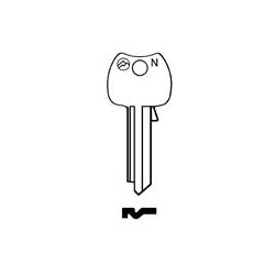 Olympus Lock Inc KBN-4-NP | Cabinet Lock Key Blank, 4-Pin, Chrome Plated Brass, For National Keyway Cam Lock