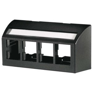 Ortronics 40300633-00 | TracJack Furniture Plate, 4-Port, Black