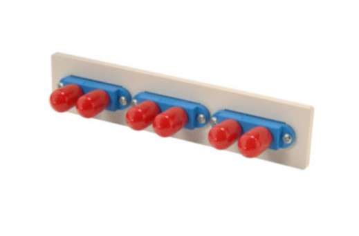 Legrand - Ortronics 62100045 | Fib-Or-Cop II Bottom Adapter Plate, 3-ST Duplex (6 Fibers) Single-Mode, Blue Adapters
