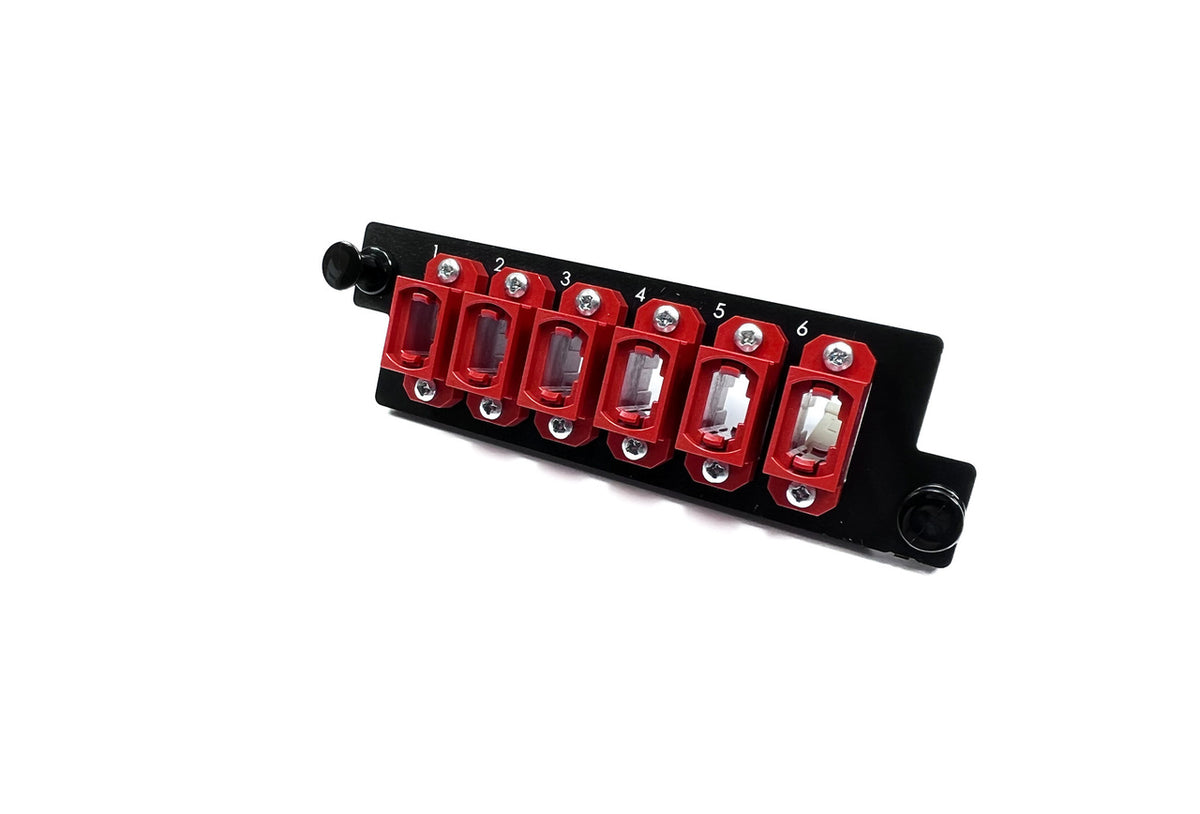Legrand - Ortronics HDFP-MPA72GA | Infinium HDFP Mpo Adapter Panel, 6 Mpo, Red
