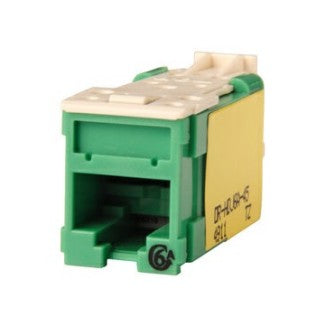 Ortronics HDJ6A25-45 | Clarity High Density Jack (HDJ) CAT6A, T568A/B, Green, 25 Pack