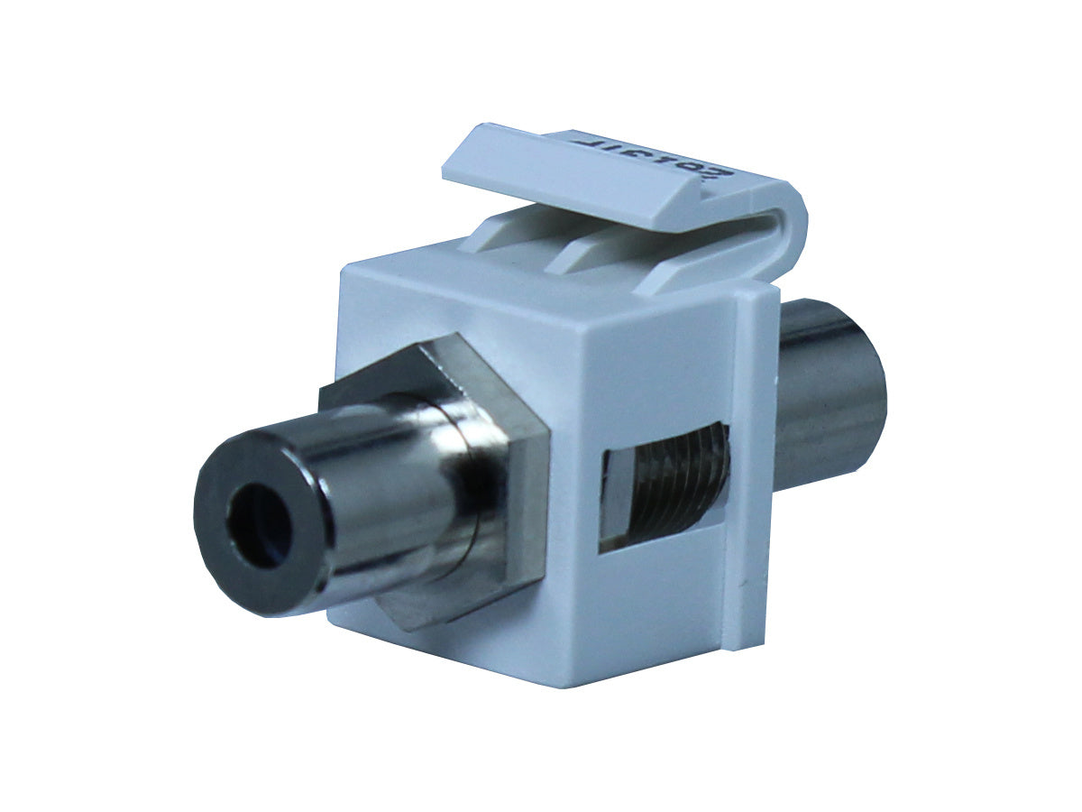 Legrand - Ortronics KS35ST | Keystone, 3.5Mm, Stereo Jack, Female To Female, Fog White