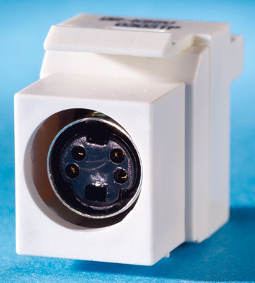 Legrand - Ortronics KSSV | S-Video Keystone Module, (4-Pin Din) To 110, Fog White