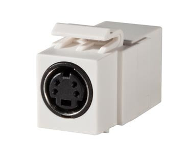 Legrand - Ortronics KSSVIDC-88 | Keystone, S-Video, Feed-Thru, Cloud White