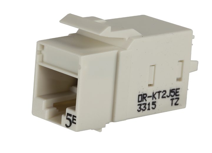 Legrand - Ortronics KT2J5E | Category 5E Keystone Jack, Lacing Cap Termination, Fog White
