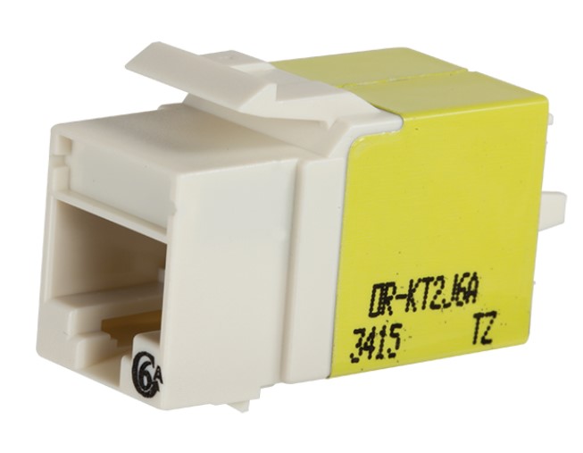 Legrand - Ortronics KT2J6A25 | Keystone Cat6A Jack Fog White, 25Pk