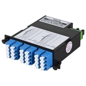 Ortronics M4LCQ24-09A1A2 | 24-Fiber OS2 M4 Cassette with 24 LC Quad Adapters to 2 MPO (M), Tier 1, Method A, Near End