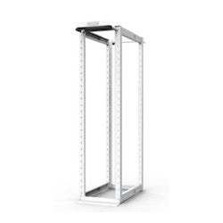 Ortronics MM2083142DAB38W | Mighty Mo 20 Dual Adjustable Base 4-post Rack, 51 Ru (8 Ft), Adjustable 31 -42 Depth, Sq. Hole Rails, White