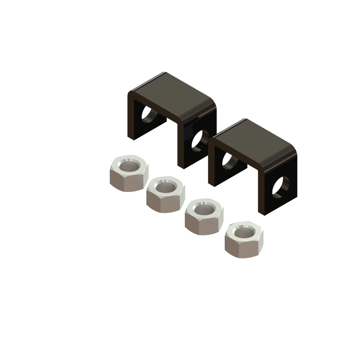 Legrand - Ortronics P820477HB | Closed Clip Kit 2 Clips - 4 Nuts - Bk