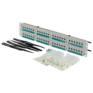 Ortronics PHD66U48-W | Clarity Cat 6 High Density Patch Panel With 6-Port Modules, 48-Port, White