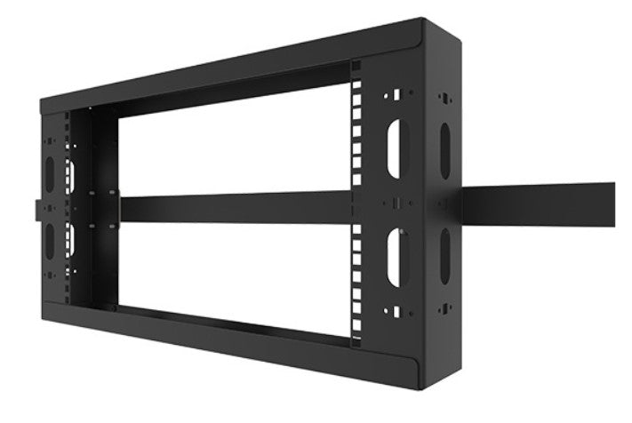 Legrand - Ortronics QSOHR-2RU-B | Q-Series Overhead Cable Pathway Rack - 2Ru - Black