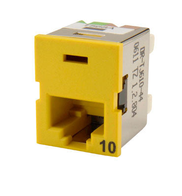 Legrand - Ortronics TJ610-44 | Clarity 10G Tracjack, T568A/B, 180 Degree, Yellow