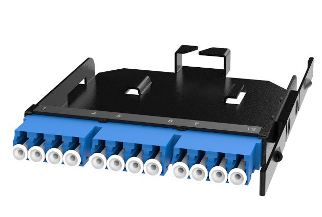 Legrand - Ortronics UHD7FP-LCQ12LC | Adapter Panel, Uhd7, 3 Lc Quad, 12 Fiber, Green, Aqua