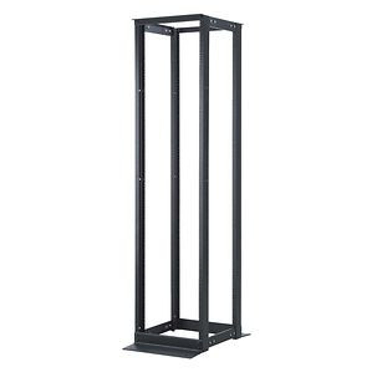 Legrand - Ortronics 19-84-T4SDA1520 | Adjustable Dual Equipment Rack, Floor Mount, Black, Aluminum, 84 H x 19 W x 21 to 32 in. D