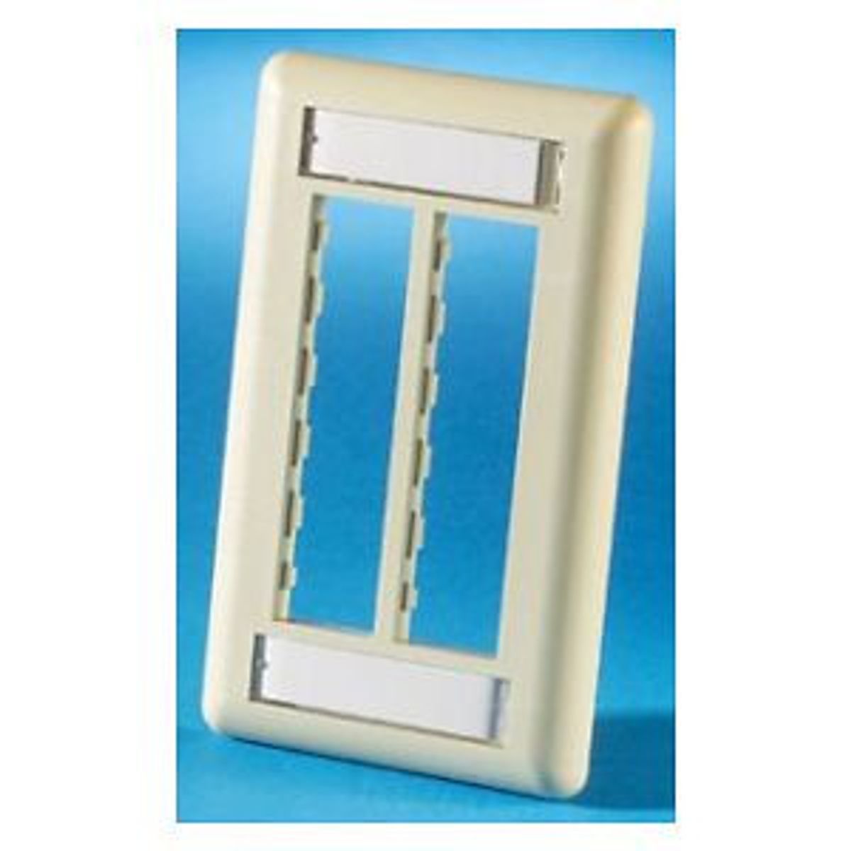Legrand - Ortronics 40300545-13 | TracJack Plastic Faceplate, 6-Port, Single Gang, Electrical Ivory