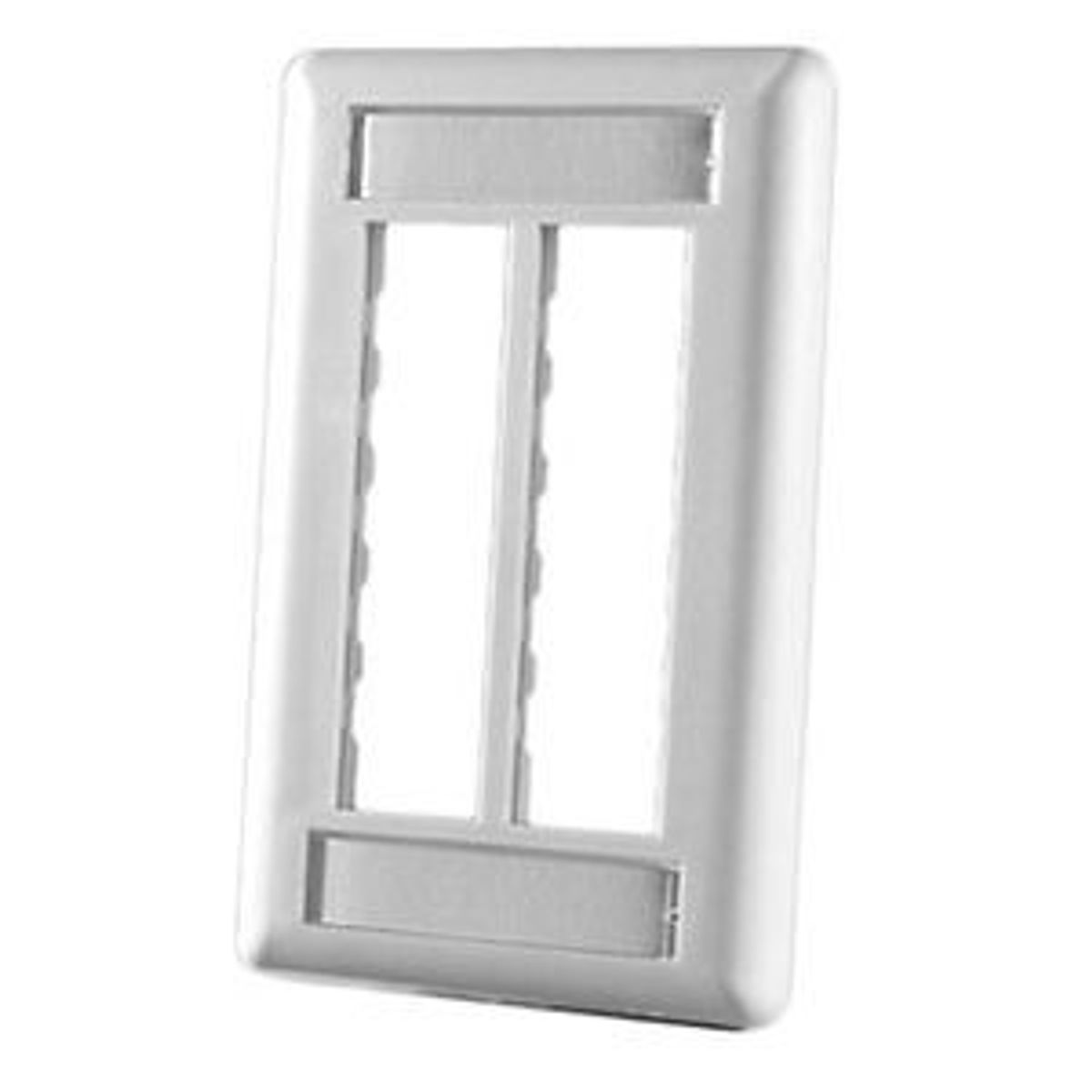 Legrand - Ortronics 40300545-88 | TracJack Plastic Faceplate, 6-Port, Single Gang, Cloud White