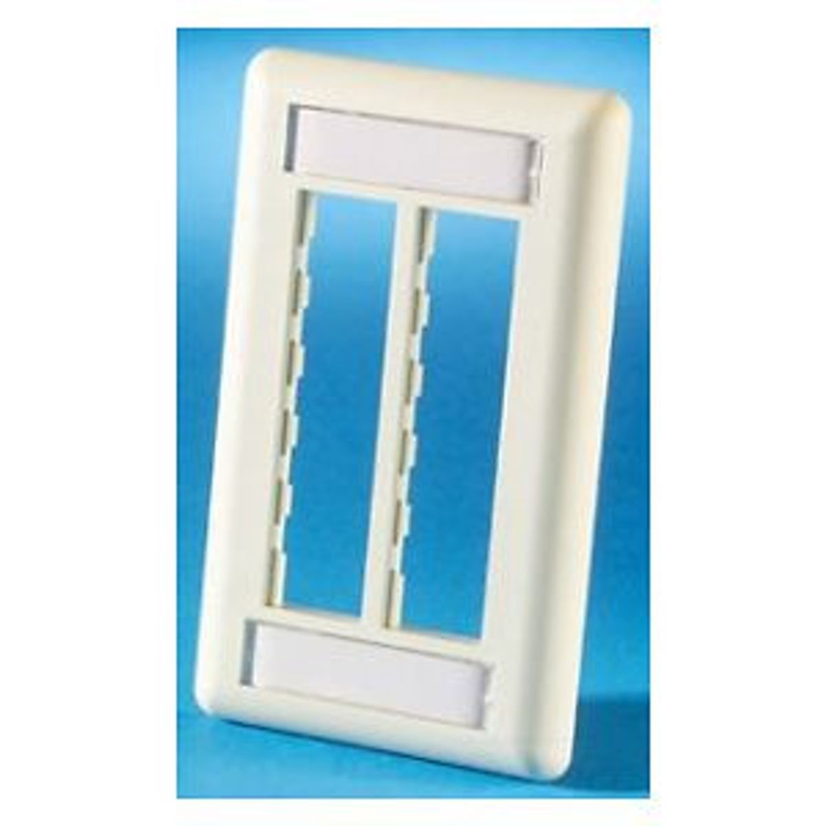 Legrand - Ortronics 40300545-99 | TracJack Plastic Faceplate, 6-Port, Single Gang, Wiremold Ivory