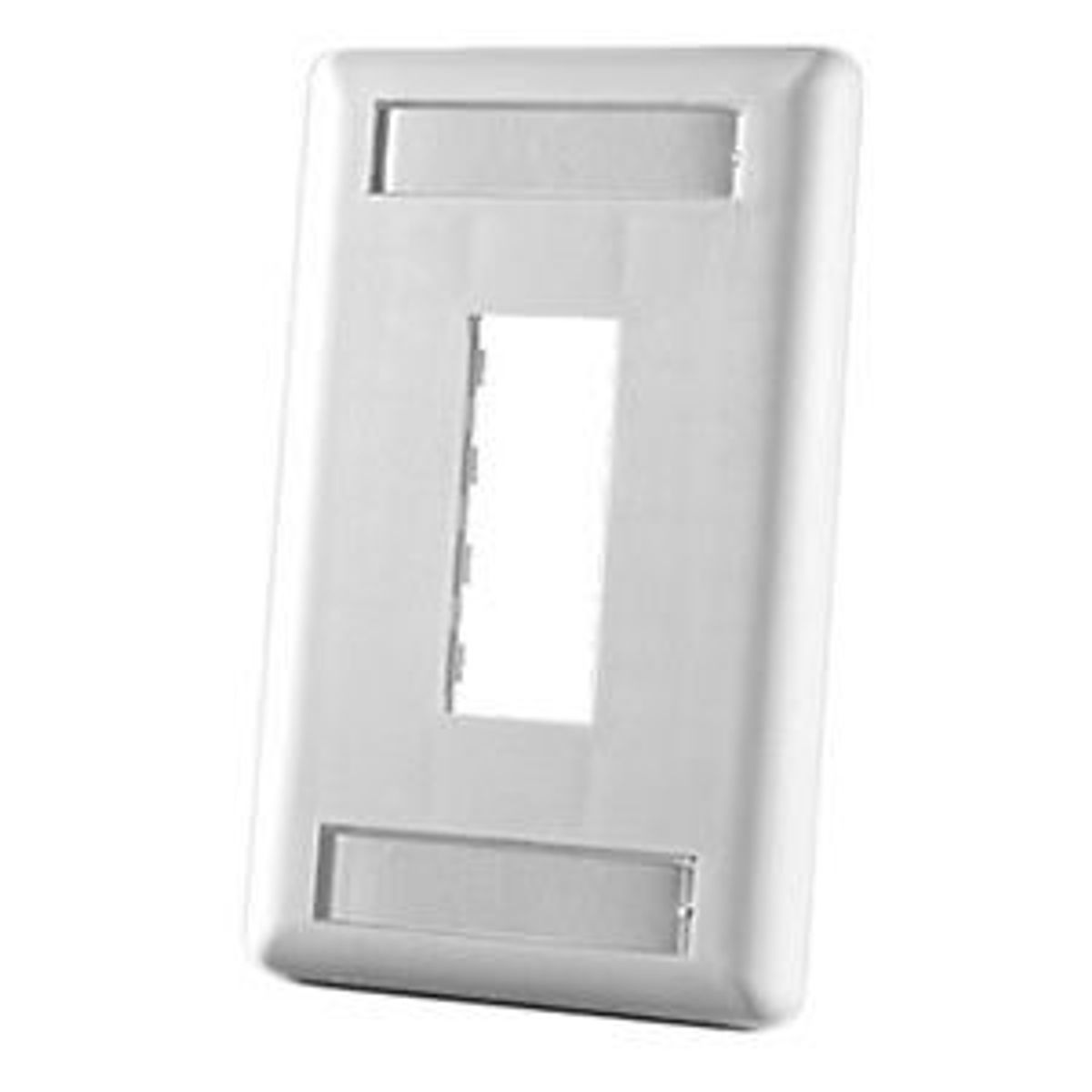Legrand - Ortronics 40300548 | TracJack Plastic Faceplate, 2-Port, Single Gang, Fog White