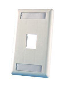 Legrand - Ortronics 40300549-00 | TracJack Plastic Faceplate, 1-Port, Single Gang, Black