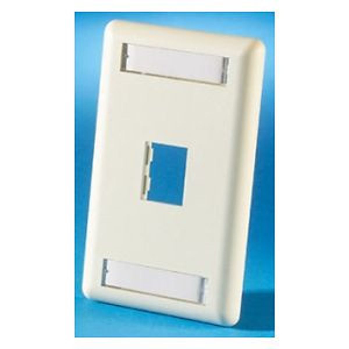 Legrand - Ortronics 40300549-99 | TracJack Plastic Faceplate, 1-Port, Single Gang, Wiremold Ivory