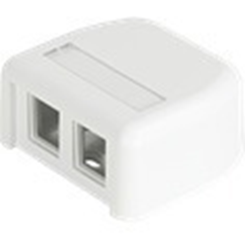 Legrand - Ortronics 404HDJ2-88 | Surface Mount Box, Plastic, Screw Mount, Surface Mount, 2 Port, White, 2.27 x 2.59 x 1.22 in., Yes, High Density Jack