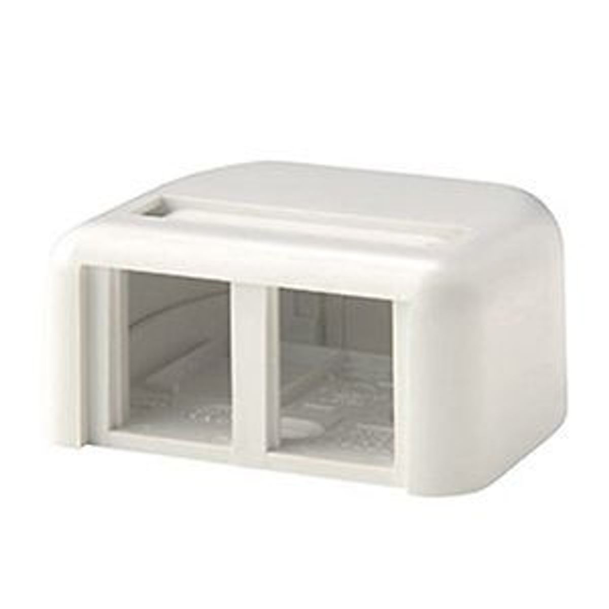 Legrand - Ortronics 404TJ2 | TracJack Plastic Surface Mount Box, 2-Port, Fog White