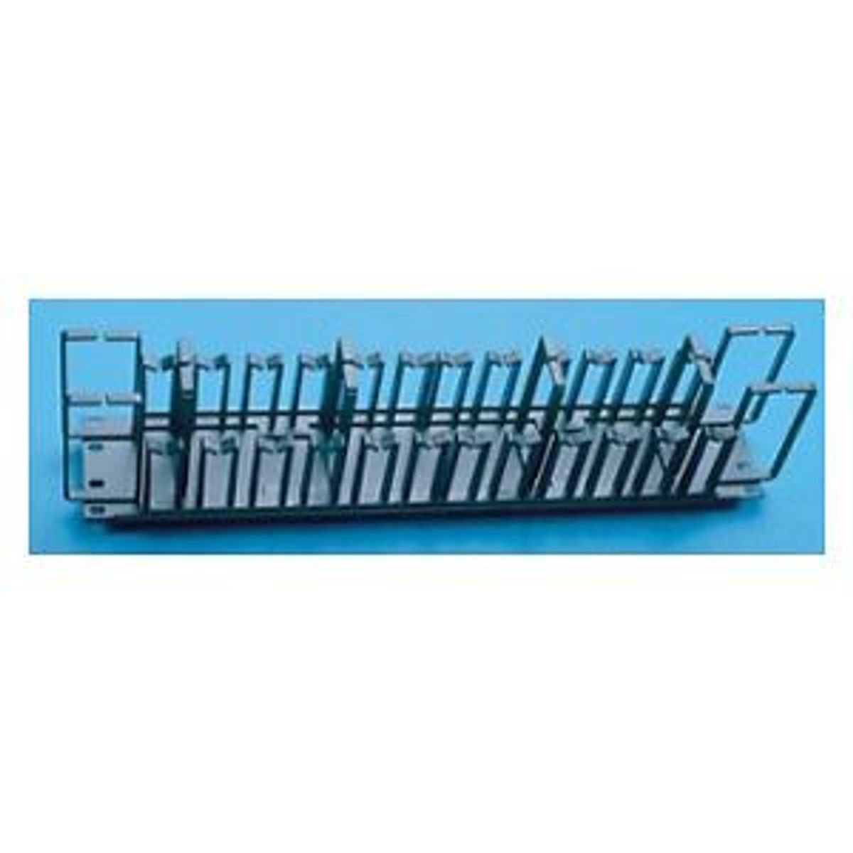 Legrand - Ortronics 808044855 | Cable Management Panel with (4) Horizontal/(4) Vertical Distribution Rings and (24) Routing Clips, 2RU, Black