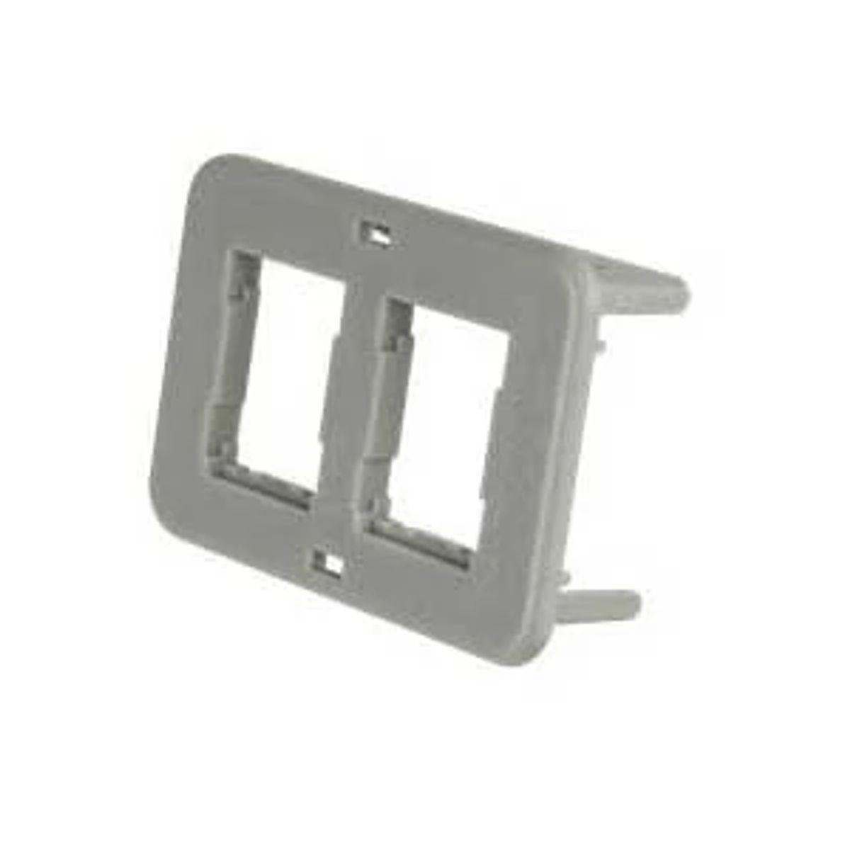 Legrand - Ortronics AB2HDJ-78 | AB/High Density Series, Faceplate, High-Impact Thermoplastic PC/ABS, 2-Port, Dark Gray, 1.38 H x 2.05 W x 0.68 D in.