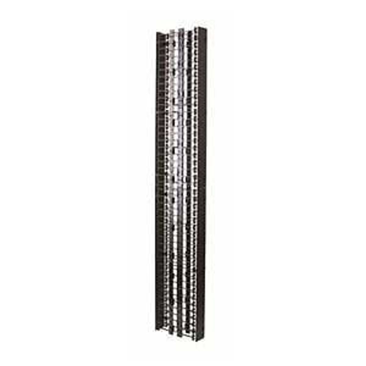 Legrand - Ortronics DVMS804 | Standard Cable Management Cage with Cover, Vertical, Double-Sided, Black, 8 ft. H x 3.75 W x 13.17 in. D