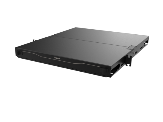 Legrand - Ortronics EQ02U-CHC | Q-Series, Rackmount, Fiber Enclosure, 2U, Standard Density, Black