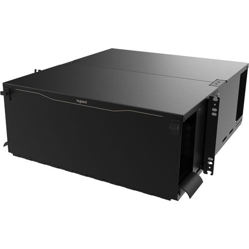 Legrand - Ortronics EQ04U-CVC | Q-Series, Rackmount, Fiber Enclosure, 4U, Standard Density, Black