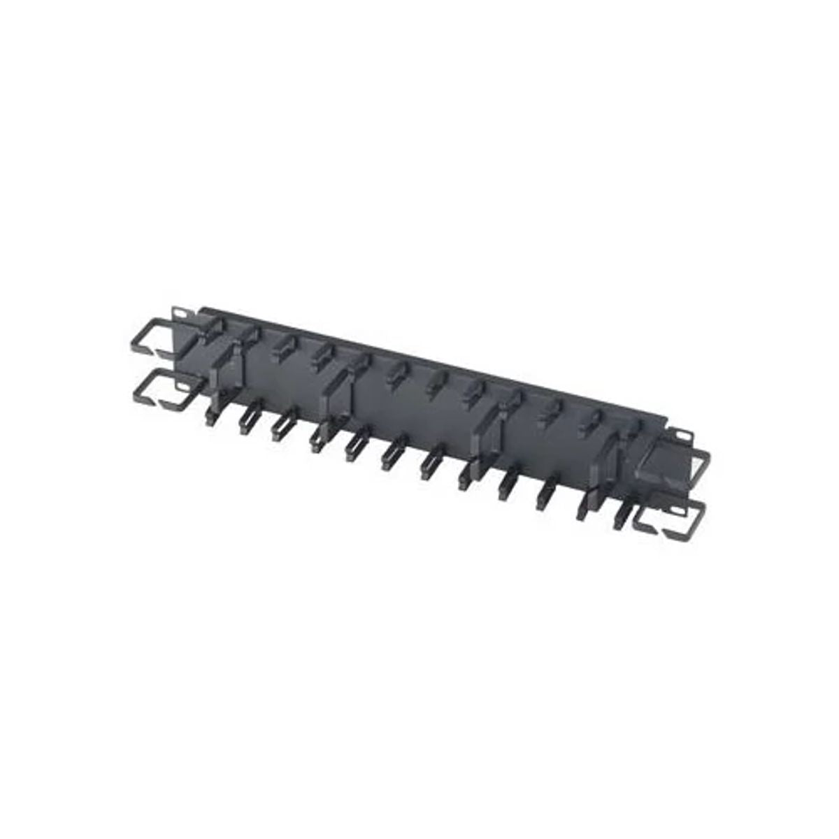 Legrand - Ortronics FCM-19-2SR | Homaco, Front Organizer, Steel, 2 RU, Rack Mount, Black, 3.50 H x 19 W x 3.75 D in.