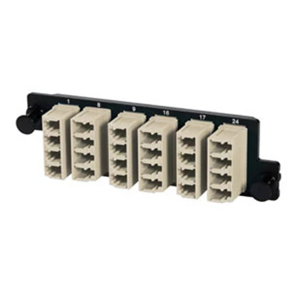 Legrand - Ortronics HDFP-LCQ24MB | Infinium Series, Fiber Adapter Panel, Multimode, LC, 24-Port, 6-Fiber, Beige, 1 RU