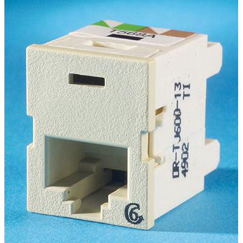 Legrand - Ortronics HDJ6A-13 | High Density Jack, Cat6A, Clarity, T568A/B 8Pos, Ivory, 180Deg