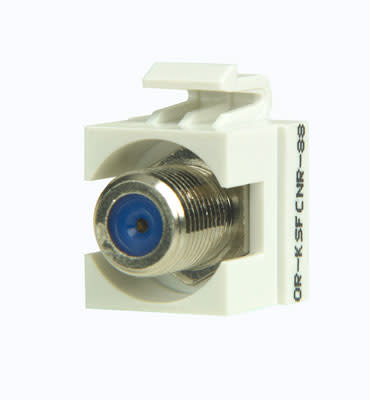 Legrand - Ortronics KSFCNR-88 | Keystone Recessed F-Connector, 75 Ohm White